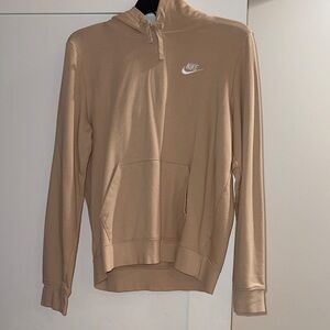 Nike Men's Beige Zip-Up Sweater